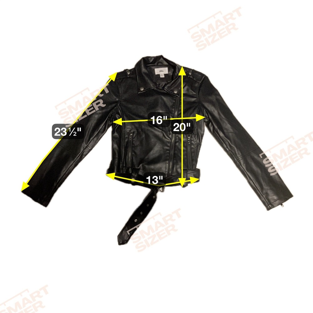 Olia Faux Leather Moto Jacket, Women's Small, Black Belted Zip Front, NWT - Picture 4 of 7